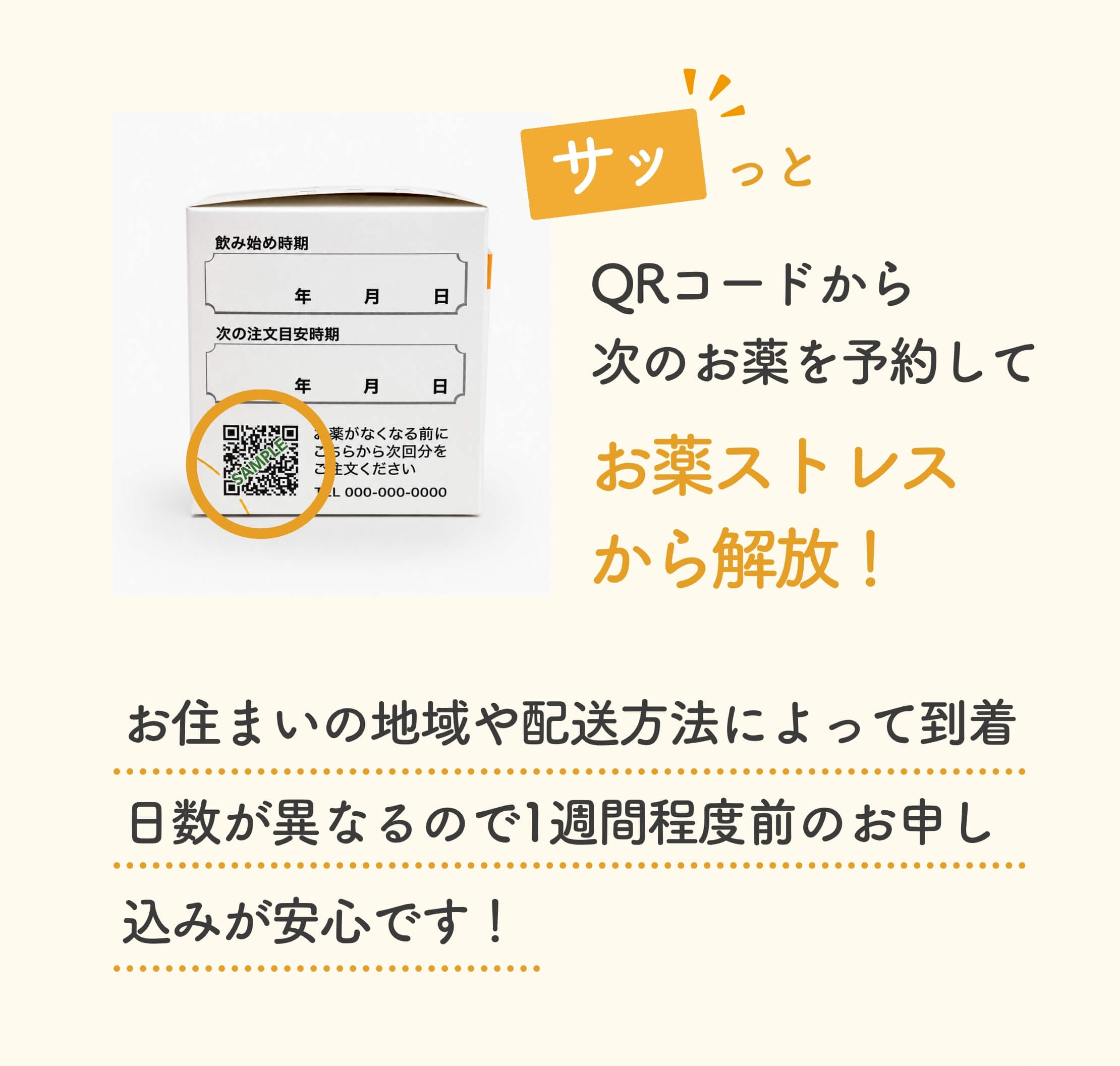 QRコードからお薬予約でストレスフリー